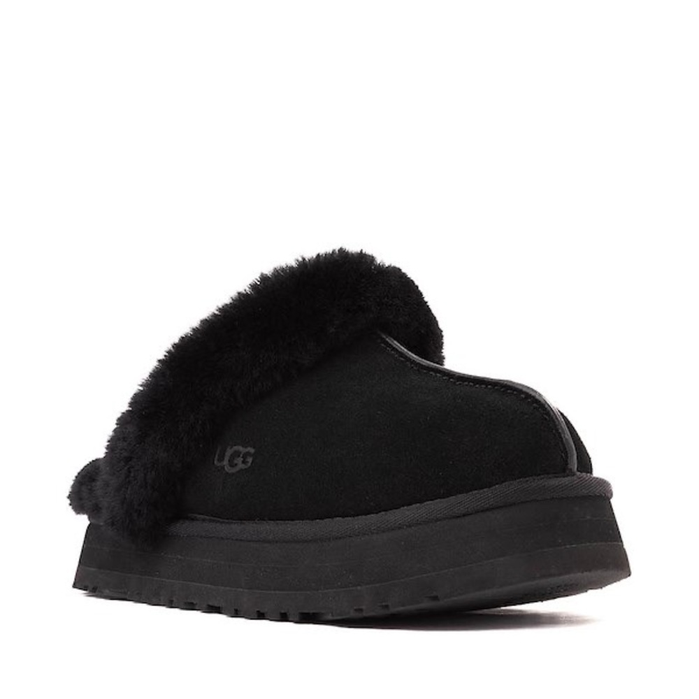 UGG Classic Black Disquette Slippers